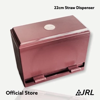 JRL กล่องใส่หลอด ยาว 22/30 ซม (สีดำ) • Straw Dispenser • กล่องใส่หลอดกาแฟแบบกด ที่ใส่หลอด กล่องจ่ายหลอด