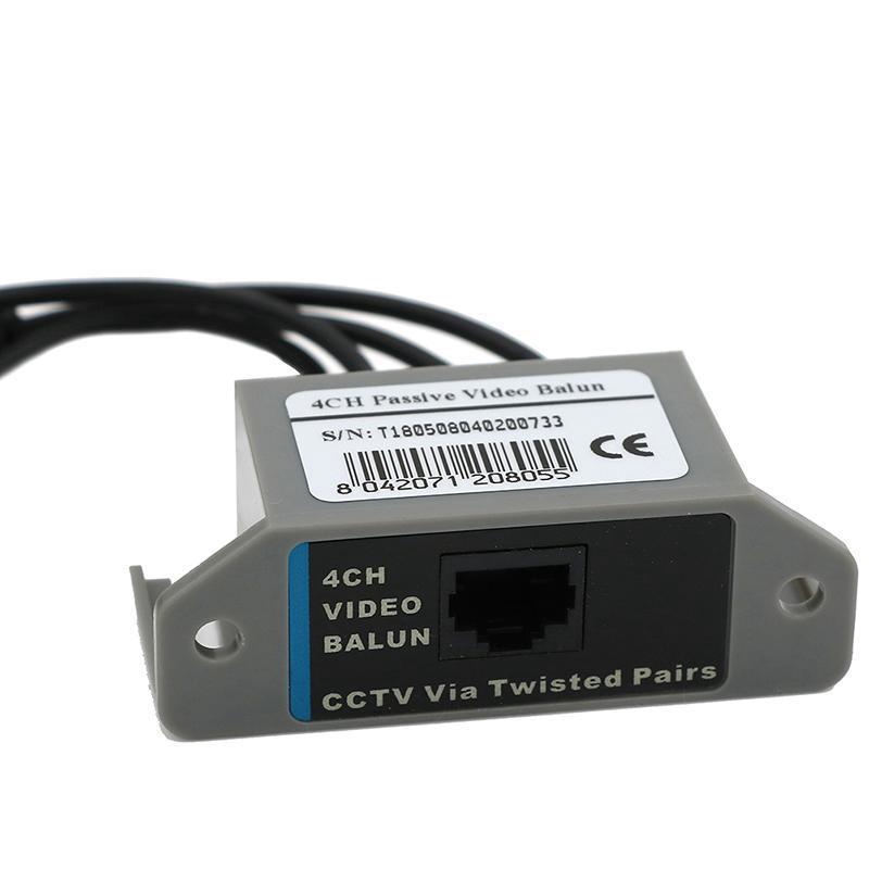 4 Channel Passive Cctv Camera Utp Bnc Video Balun Transceiver Rj45 Cat5 ...