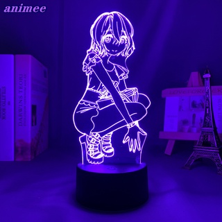 โคมไฟกลางคืน Led ลายการ์ตูนอนิเมะ Kanojo Okarishimasu Mami Nanami 3d ของขวัญวันเกิด สําหรับตกแต่งห้องนอน แฟนสาว