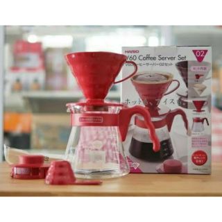 💥Hario V60 coffee Server Set ชุดดริปกาแฟ ขนาด02 สีแดงและสีช็อคโกแลต💥ของจริงสวยมากๆจากประเทศญี่ปุ่น 🇯🇵​🇯🇵