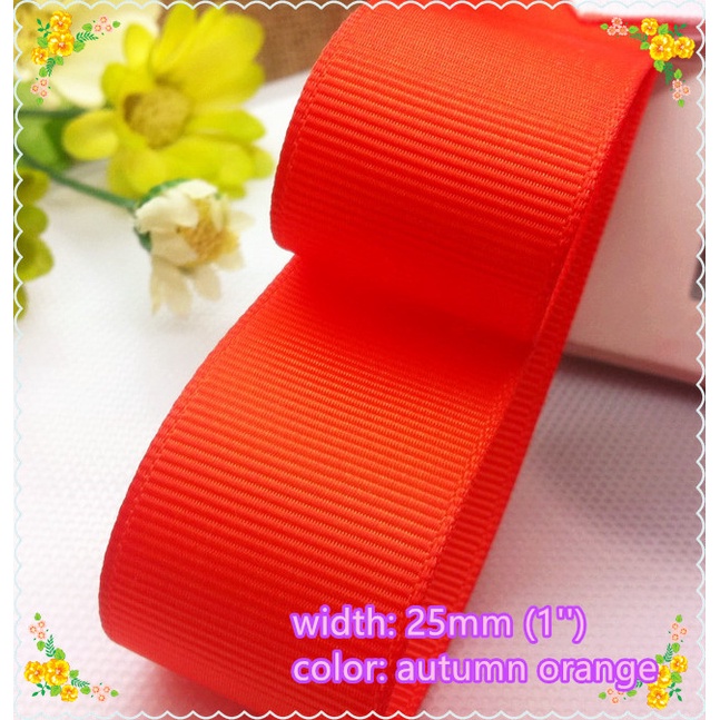 1 นิ้ว [5 ขนาดราคา] 30 สีสีทึบทั้งหมดโมโนโครมสีทึบซี่โครงริบบิ้นห่อเข็มขัด ทําเอง โบว์เข็มขัดวันหยุดห่อของขวัญเข็มขัด