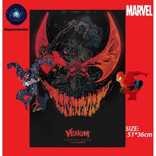 โปสเตอร์กระดาษคราฟท์วอลเปเปอร์ตกแต่งผนังลาย Marvel "Venom Bigface" 50.5x35 ซม.