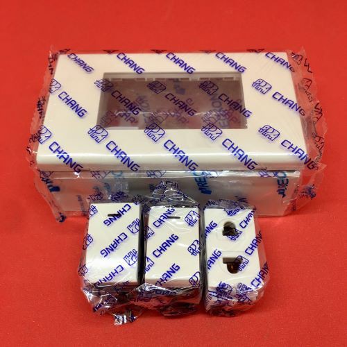 ชุดปลั๊กไฟ พร้อมบ๊อกลอย และหน้ากาก ยี่ห้อ CHANG พร้อมติดตั้งได้เลย มีทั้ง ปลั๊ก สวิทซ์ ปลั๊กกราวด์เด