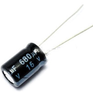 C Capacitor 680uF เลือกโวลต์ (V) ได้ ตัวเก็บประจุ อิเล็กโทรไลต์ คาปาซิเตอร์