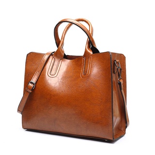 กระเป๋าถือกระเป๋าสะพายไหล่สําหรับสตรีคุณภาพสูง Trunk Tote Spanish Messenger