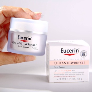 ครีมทาหน้าขาว  Eucerin Q10 Anti-Wrinkle Face Cream 48g ครีมบำรุงผิว ครีมทาหน้าผิวแพ้ง่าย