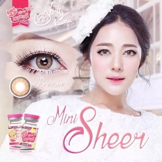 คอนแทคเลนส์ รุ่น Mini Sheer สีเทา/ตาล Gray/Brown มีค่าสายตา (0.00)-(10.00)