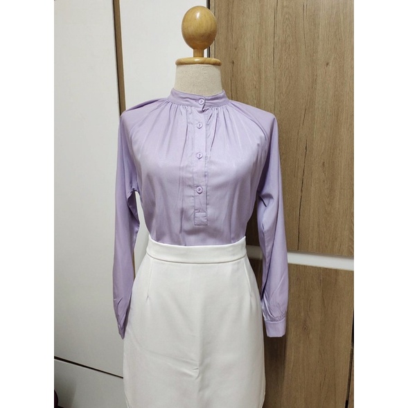 Ruffle shirt top - Purple (Pradap)