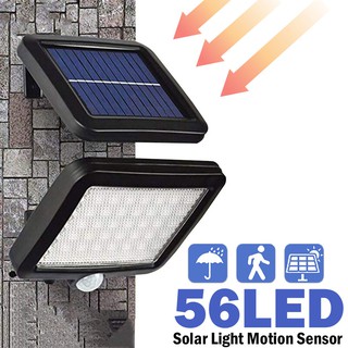 ไฟสปอร์ตไลท์ SOLAR SENSOR 56 LED  โคมไฟโซล่าเซลล์ ไฟถนน ไฟled ทำงานโดยตรวจจับความเคลื่อนไหว สินค้าของแท้100% unico86