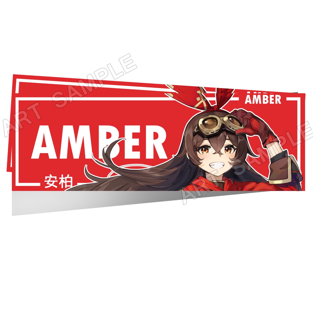 สติ๊กเกอร์ Amber Genshin Impact ติดรถยนต์ Genshin Sticker เกนชิน สติ๊กเกอร์ 2 ชิ้น GenShin Impact Ca