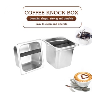 😊ถังเคาะกากกา แฟถังเคาะกาแฟ ถังเคาะกาแฟแบบสแตนเลส ถังเคาะกากกาแฟ ฟู้ดเกรด ที่เคาะกากกาแฟ RD6Y