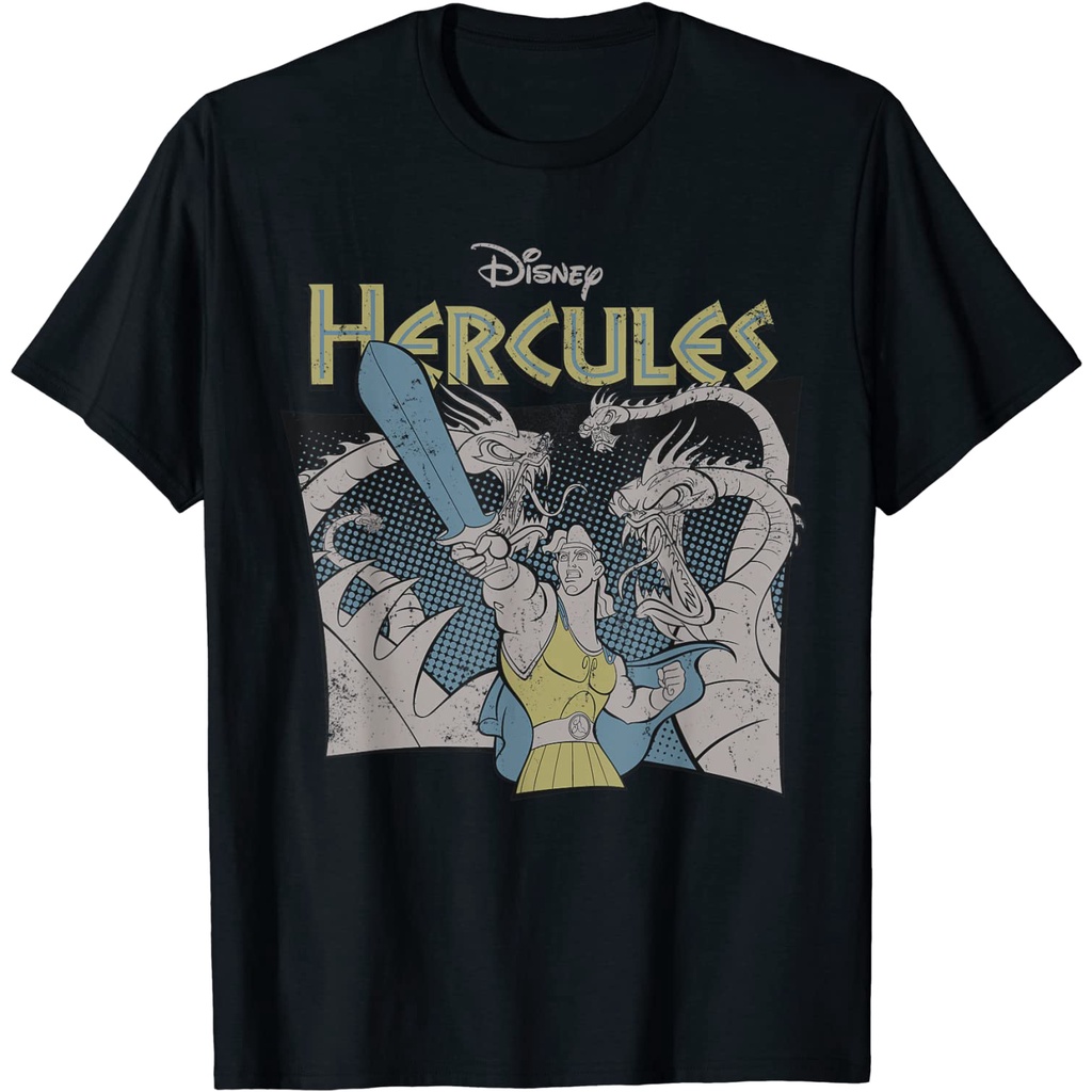 เสื้อยืด Hercules Battles Hydra – เสื้อเชิ้ตผ้าฝ้าย Combed 24s Retro ผู้ชายและผู้หญิง