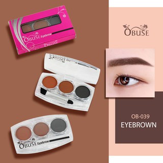 *ของแท้* คิ้วฝุ่น Obuse Eyebrow ตกแต่งคิ้วไล่ระดับ 3 โทนสี รหัส OB-039