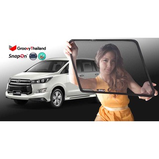 ม่านรถเข้ารูป TOYOTA INNOVA GEN2  (ชุดม่านข้าง 6 ชิ้น + ม่านกระจกหน้า 1 ชิ้น + ม่านกระจกหลัง 1 ชิ้น)