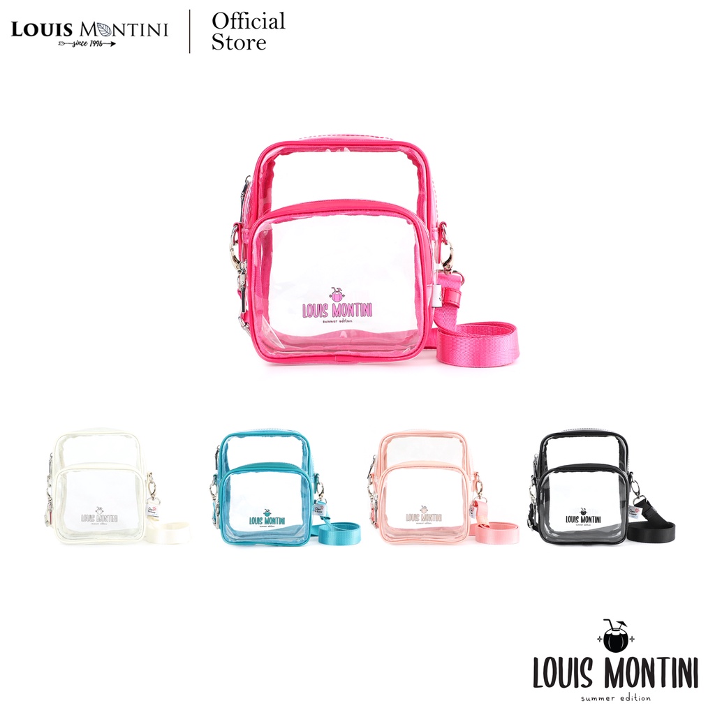 Louis Montini (Summer Edition) กระเป๋าใสสะพายข้างใบเล็ก กระเป๋าสโนลอย PVC กันน้ำ SUM05