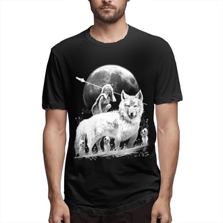 T-shirt  เสื้อยืด พิมพ์ลาย The Wolf Princess Mononoke แฟชั่นฮาราจูกุ สไตล์สตรีทS-5XL