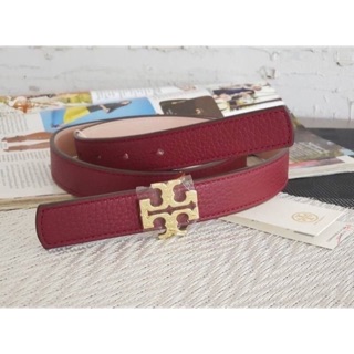 เข็มขัด Tory Burch สีแดงเบอกันดี้ Size M