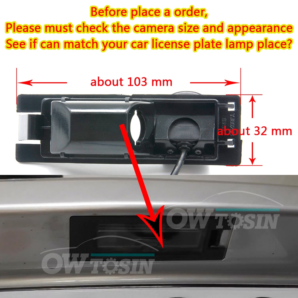 Owtosin HD 1280*720 Fisheye Rear View Camera For Opel Insignia 2008 ...