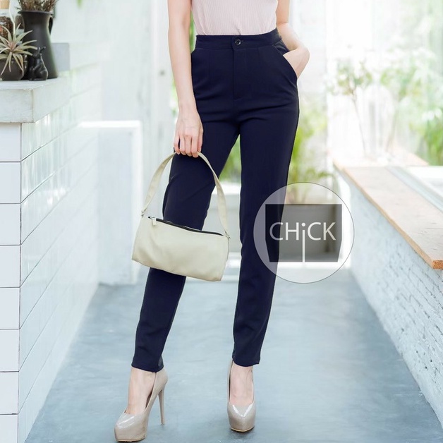 🎀ไม่ต้องรีด🎀 กางเกงขาเดฟยาวซิปกระดุมหน้า S-4XL  ผ้าโรเชฟ ใส่ทำงานสบาย