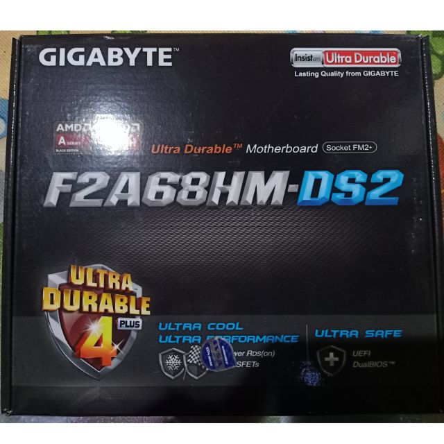 เมนบอร์ด (FM2+) F2A68HM-DS2 GIGABYTE ของใหม่มือสอง ใช้ไม่ถึงอาทิตย์ประกันเกือบเต็ม