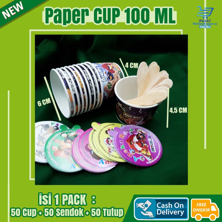 100ML PAPER ICE CREAM CONTAINER / JELLY PUDDING CUP / ICE CREAM CUP
