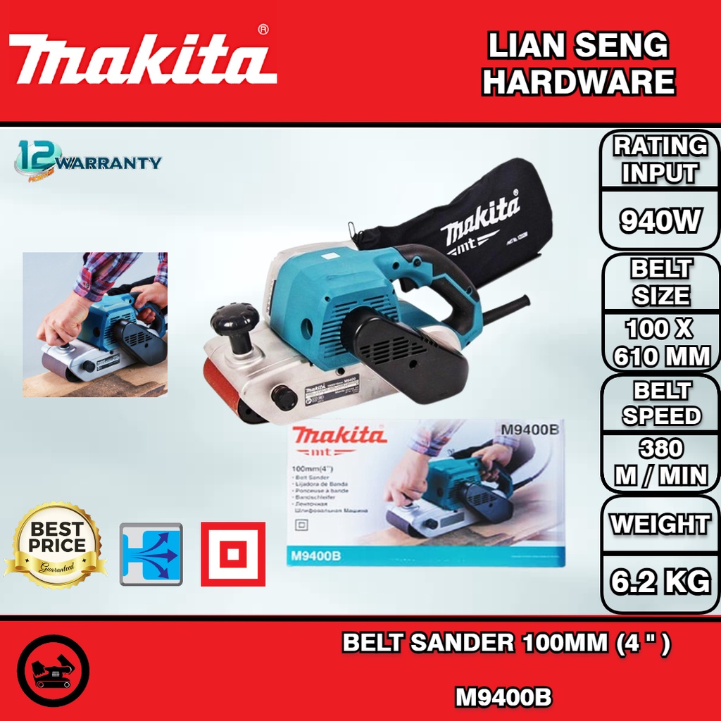 MAKITA BELT SANDER 100MM ( 4 ) M9400B