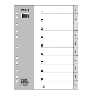 อินเด็กซ์พลาสติก (1-10) A4 Index Plastic (1-10) A4