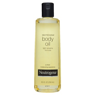 Neutrogena Body Oil Light Sesame Formula 250 ml. นูโทรจีน่า บอดี้ ออยล์ สูตรไลท์ งาดำ 250 มล.