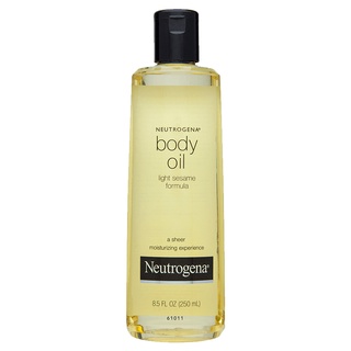 Neutrogena Body Oil Light Sesame Formula 250 ml. นูโทรจีน่า บอดี้ ออยล์ สูตรไลท์ งาดำ 250 มล.