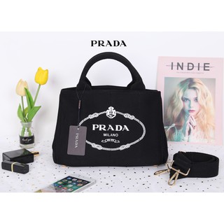 👜 ตัวกระเป๋าเป็นผ้าแคนวาสนหนาอย่างดี PRADA premium gift canvas