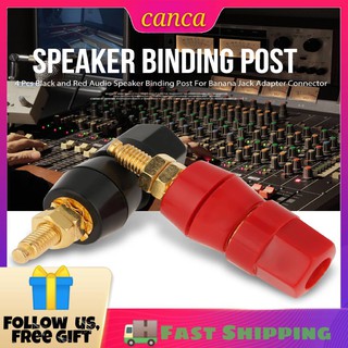 😍Super Cheap💖 Banana Binding Red Speaker 4 Jack Connector Audio Black and Adapter Post For Pcs