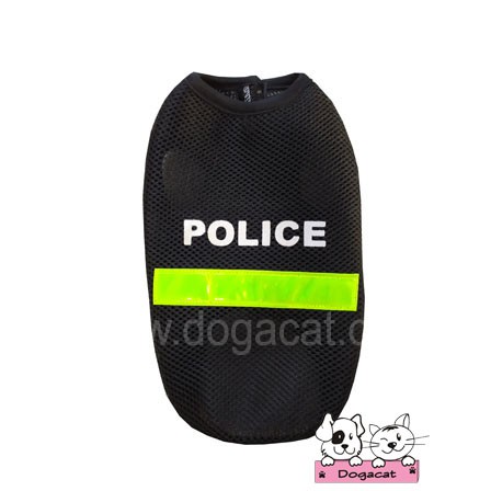 Dogacat เสื้อสุนัข หมา และแมว ชุดตาข่่าย สีดำ police [Top10-Bestseller All Platform]