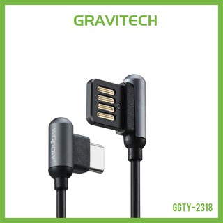 [Gravitechthai]Wopow LT-29 Type-C Cable Right Angle 1.2 Meters 2.0A max - Black