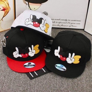 หมวกแก๊ป MlCKEY MOUSE Cap มิกกี้ แฟชั่นเกาหลี งานปัก งานป้าย คุณภาพดี100%