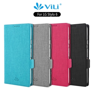 Vili เคสโทรศัพท์หนัง PU TPU นิ่ม ฝาพับแม่เหล็ก พร้อมช่องใส่บัตร และขาตั้ง สําหรับ LG Stylo 6 LG Stylo6