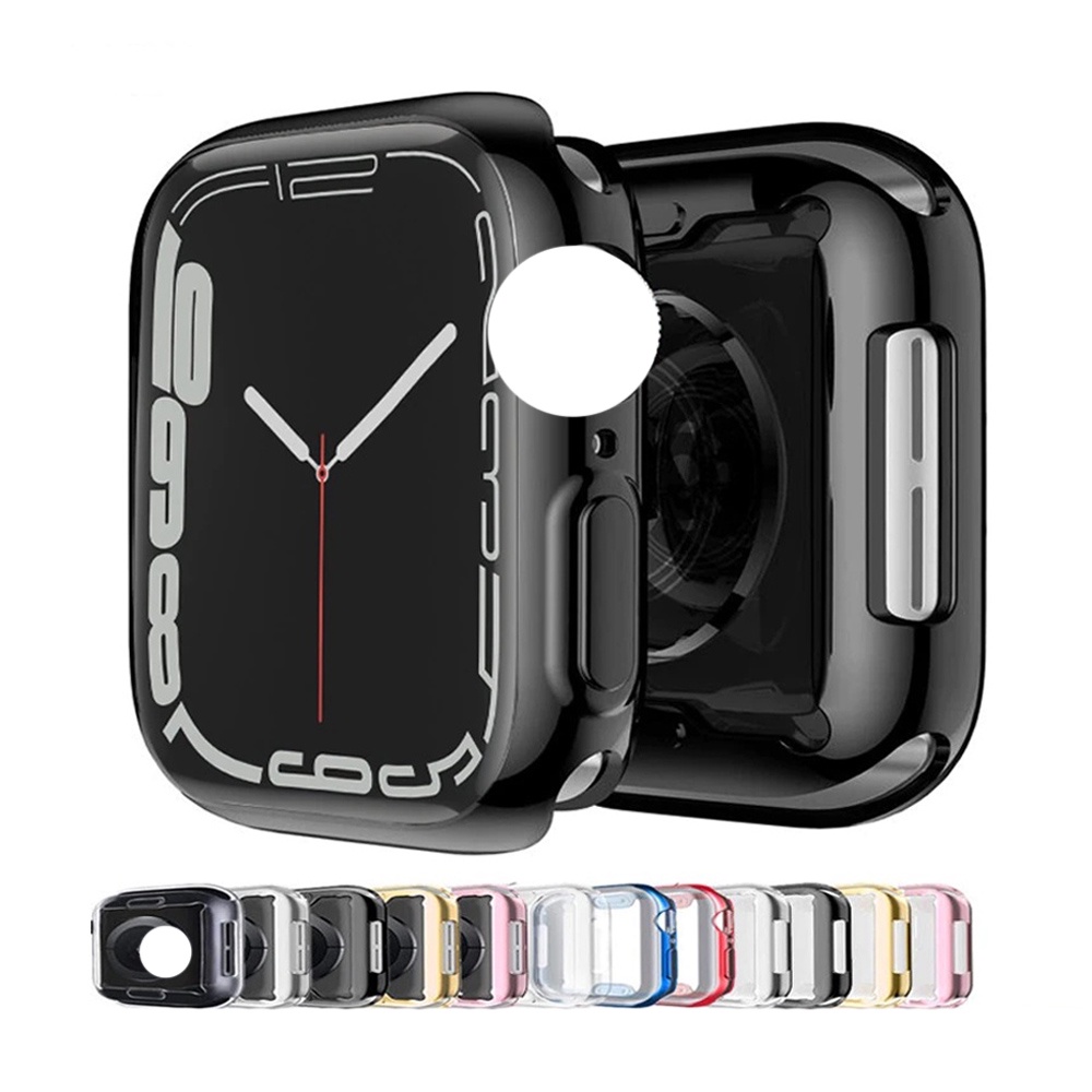 เคส สำหรับ Apple Watch case 38 มม. 40 มม. 42 มม. 44 มม. ซิลิโคนอ่อนนุ่มหุ้มใสสำหรับ iWatch Series 6/5/4/3/2/1
