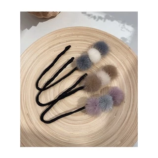 Mink fur ball ball ก้านทำผม ก้านม้วนผม ก้านมวยผม ขนฟูนุ่มนิ่ม กิ๊บหนีบผม กิ๊บติดผม หนีบดังโง๊ะ หนีบผม ม้วนผม กิ๊บผม