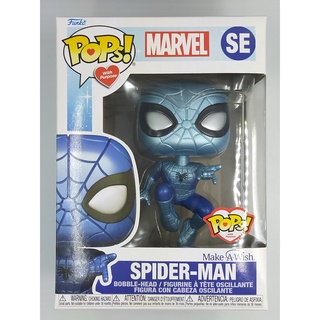 Funko Pop Marvel Make A Wish Purpose - Spider Man [ Metallic Blue ] : SE