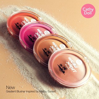 Cathy Doll Malibu Sunset Blusher 7g ปัดแก้มมาลิบูบลัชเชอร์  บลัชออน 2 โทนสีในตลับเดียว