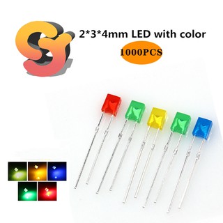 ( Ready Sent ) ไดโอด 2x3 X 4 มม . Led 1000 ชิ้น