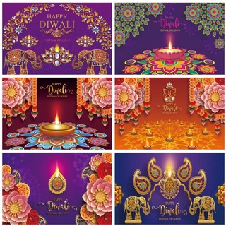 Diwali ภาพพื้นหลัง ลายเทศกาลอินเดีย Diwali 7x5 ฟุต สําหรับถ่ายภาพ