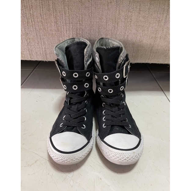 รองเท้าเด็ก converse หุ้มข้อสีดำ