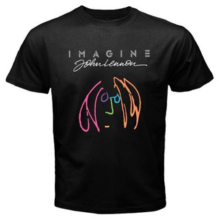 2022 ใหม่ John lennon IMAGINE The Beatles เสื้อยืดผ้าฝ้าย 100 % สำหรับผู้ชาย