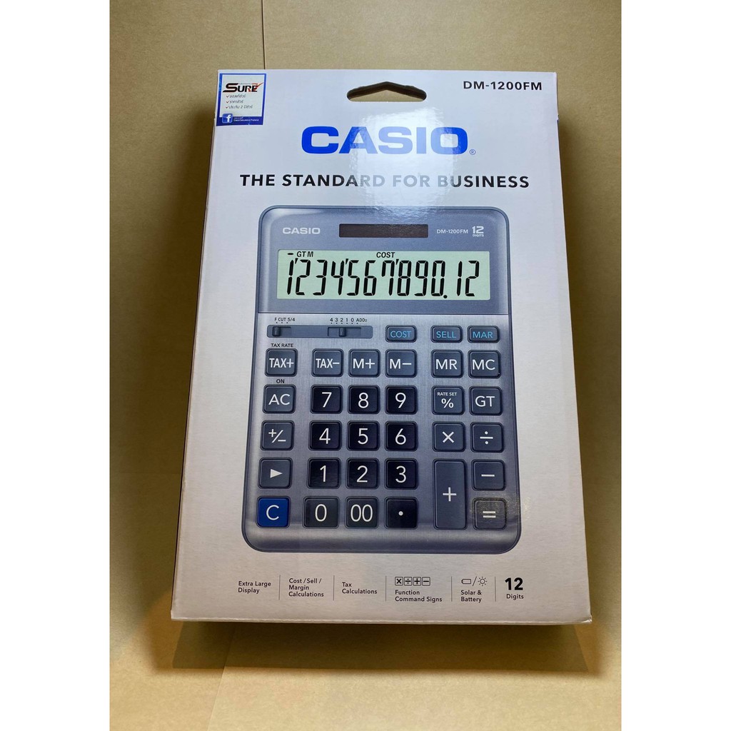 เครื่องคิดเลข Casio DM-1200FM ของแท้100% รับประกัน 2 ปี