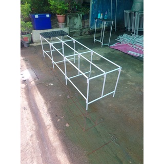 ขาโต๊ะเหล็กสูง80cm.กว้าง60cm.ยาว250cm.ท่อใหญ่6หุน(19.05mm.)
