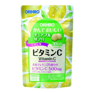 เคี้ยวได้ orihiro vitamin C 30 วัน 120เม็ด (bbf.2/2025~)