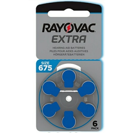 ถ่านเครื่องช่วยฟัง RAYOVAC A675 (PR44) แพ็ค 6 ก้อน ถ่านหูฟัง 675 ถ่านใส่เครื่องช่วยฟัง ถ่านเบอร์ 675