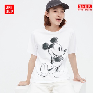 Uniqlo UT เสื้อยืดแขนสั้น พิมพ์ลายดิสนีย์ มิกกี้เมาส์ สําหรับผู้หญิง 449402