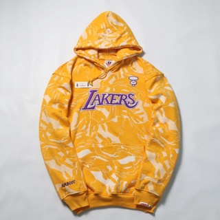 Aape Now X Lakers เสื้อกันหนาวมีฮู้ดคุณภาพสูง