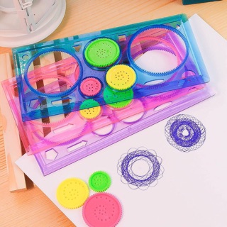 พร้อมส่ง!! ไม้บรรทัด spirograph ไม้บรรทัดฟันเฟือง